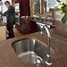 AFTER prep sink located away from the cooking area to make room for a second person in the kitchen