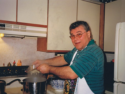 BEFORE John cooking on the stove