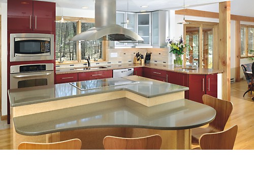 The Molnar's finished kitchen has plenty of room for both the cook and the baker.