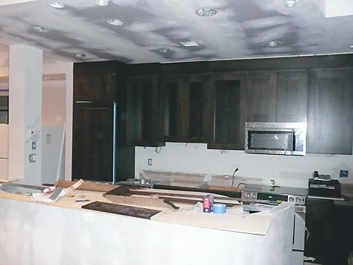 DURING preparing for new countertop